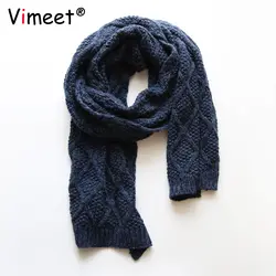 Vimeet новые модные мужские шарфы хорошее качество шерсть, акрил, Смешанная шарфы зимний шарф VM-L302