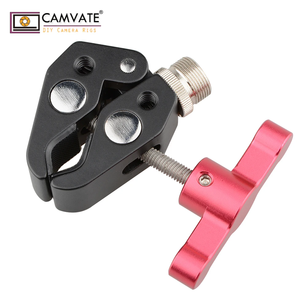CAMVATE Супер Зажим краб плоскогубцы клип с 1/4 &quotдо 5/8&quot конверсионный винт (красная