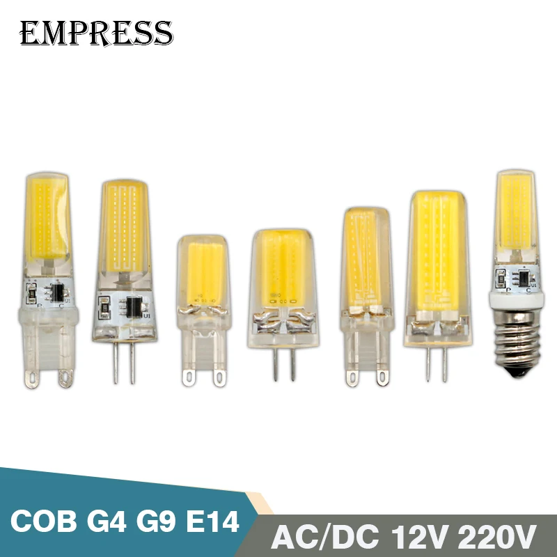Светодиодный G4 G9 E14 Лампа AC 220 V 6 Вт 9 Светодиоды SMD COB светодиодные лампы для дома
