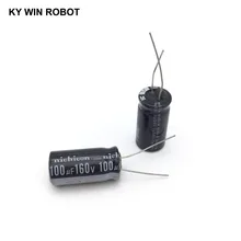 5 шт алюминиевый электролитический конденсатор 100 мкФ 160 в 13*20 мм frekuensi tinggi радиальный электролитический конденсатор