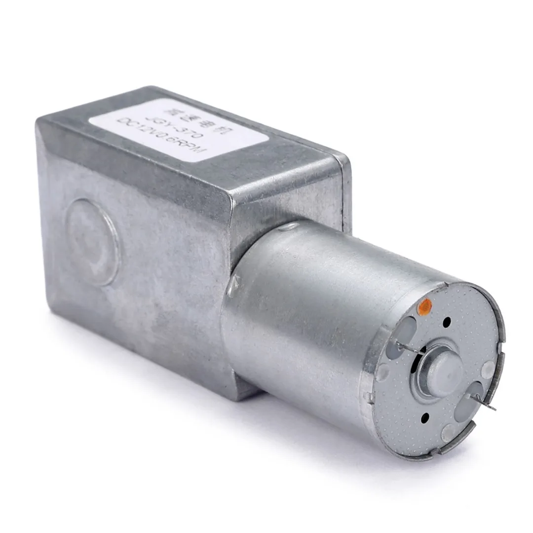 High Torque Motor DC 12V 0.6RPM High Torque Worm Electric Geared DC Motor GW370 Low Speed