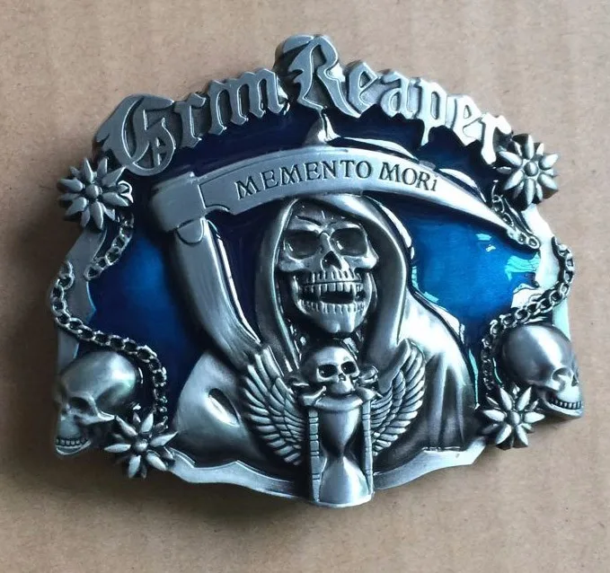 3 цвета Grim Reaper Memento Mori Skull пряжка для ремня