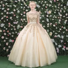 Роскошное Золотое кружевное вечернее платье с длинным рукавом,, лиф размера плюс, вечерние платья, элегантное бальное платье, Саудовская Аравия, вечерние платья