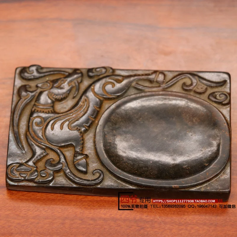 

Ancient Chinese jade kylin jade jewelry snowflake map inkstone