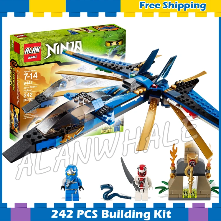 

242pcs 9756 Ninja Jays Blue Fighter Building Blocks ZX Snappa Set Bricks Construction Compatible With Lego