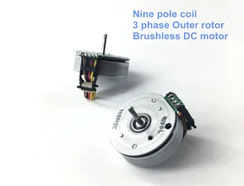 

Nine pole coil 3 phase Outer rotor Micro brushless DC motor (Without driver board,NEED external connection)