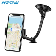 Mpow Универсальный Автомобильный держатель для телефона, лобовое стекло, приборная панель, длинная рукоятка, держатель для телефона, колыбель, держатель с дополнительным основание приборной панели для iPhone