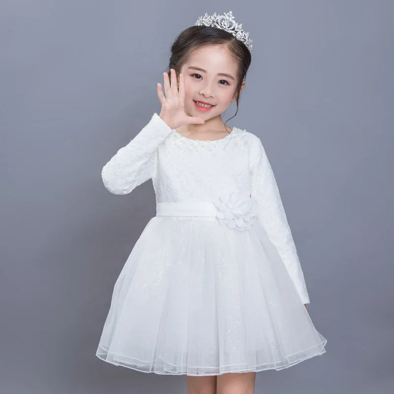 

Girls Clothing Ball Gown Flower Winter Autumn Girls Dress Long Sleeve Party and Wedding Kids Clothes Princess Children Costume