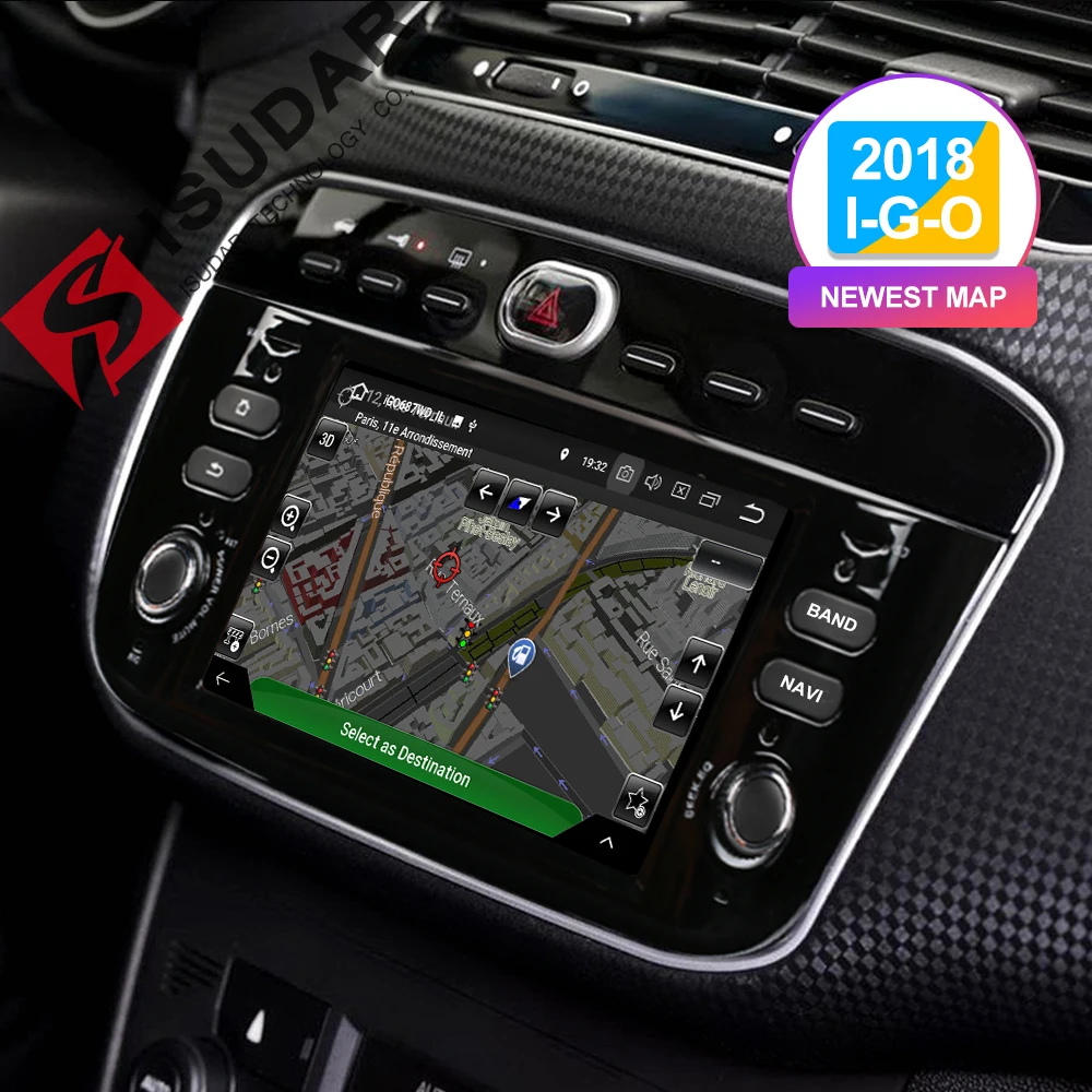 Top Isudar Car Multimedia Player 1 Din Android 9 For Fiat/Linea/Punto 2012-2015 GPS DVD Automotivo Radio FM Quad Core DSP USB DVR 1