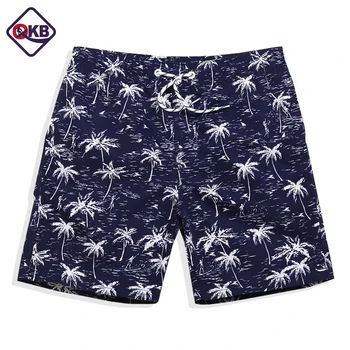 

QIKERBONG Men Beach Shorts Board Trunks Shorts Casual Quick Drying Male Swimsuits Bermuda flamingo fashion print Active shorts