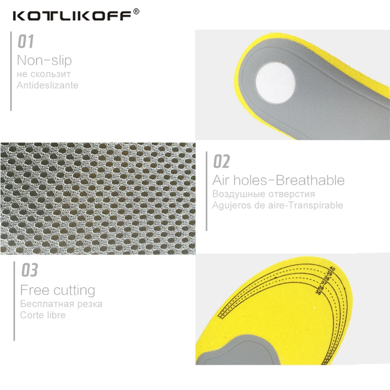 Arch Support Insoles For Feet Shock Absorption Cushion Sport Orthopedic Insoles Pad For Shoes Woman Men Correct Shoe Accessories