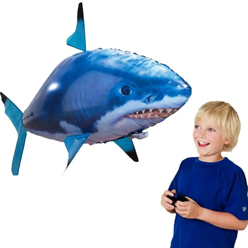 Shark Remote Control Robot Flying Toys Air Swim Clown Fish Inflatable