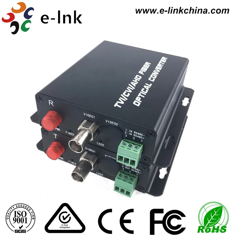

1Ch 720P TVI video to fiber converter with transmitter and receiver with Rs485 data