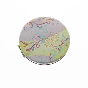 

7cm Round Double Sided Stainless Steel Espelho De Mao Espejo De Mano Portable Folding Beautiful Hand Mirror