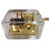 Castle In The Sky/Let It Go/You Are My Sunshine 18 note Acrylic Clear Gold Hand Cranked Gurdy Musical Mechanism Music Box ► Photo 3/6