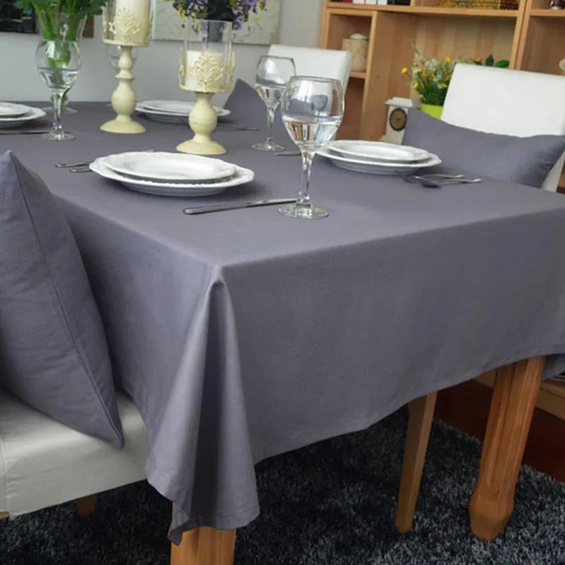  Free Shipping Modern Gray Dustproof Tablecloths European Style Nice Quality For Weddings Hotel Kitc
