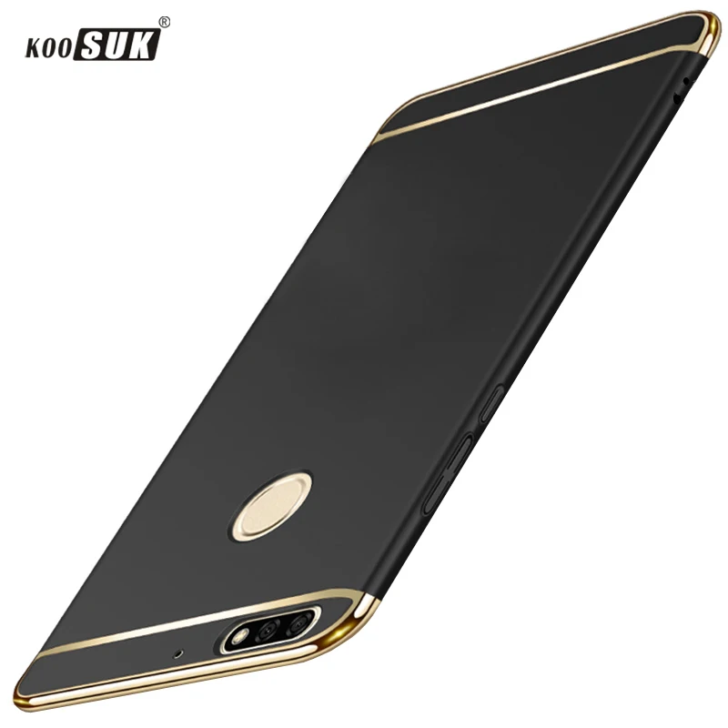 

Huawei Honor 7C Case Y7 Prime 2018 Back Cover 3 in 1 Luxury Phone Cases For Huawei Nova 2 Lite Y7 Pro PC Hard Bags Coque Fundas