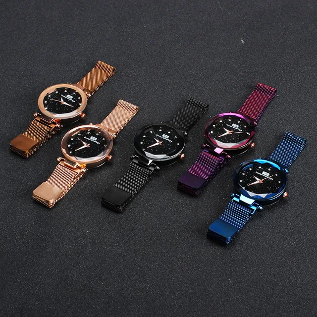 Luxury Brand Ladies Watch Star Sky Diamond Dial Women Bracelet Watches Magnetic Luxury Brand Ladies Watch Star Sky Diamond Dial Women Bracelet Watches Magnetic