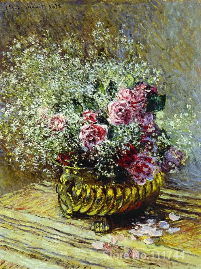 

Flowers in a Pot Claude Monet painting Decorative art Handmade High quality