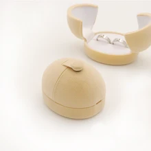 1 шт. яйцо острый двойной бархат обручальные серьги обручальные кольца в подарок коробка для двух колец ювелирные изделия держатель дисплей упаковка