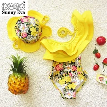 sunny eva one piece font b swimsuit b font floral swimming suit for font b kids