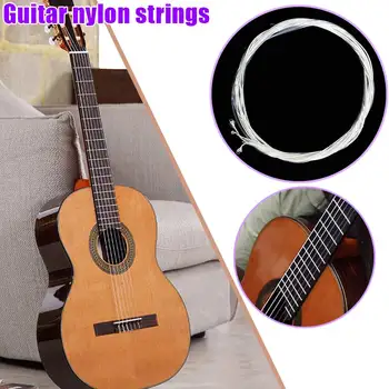

6pcs Classical Guitar Strings Set Classic Guitar Clear Nylon Strings Silver Plated Copper WHShopping