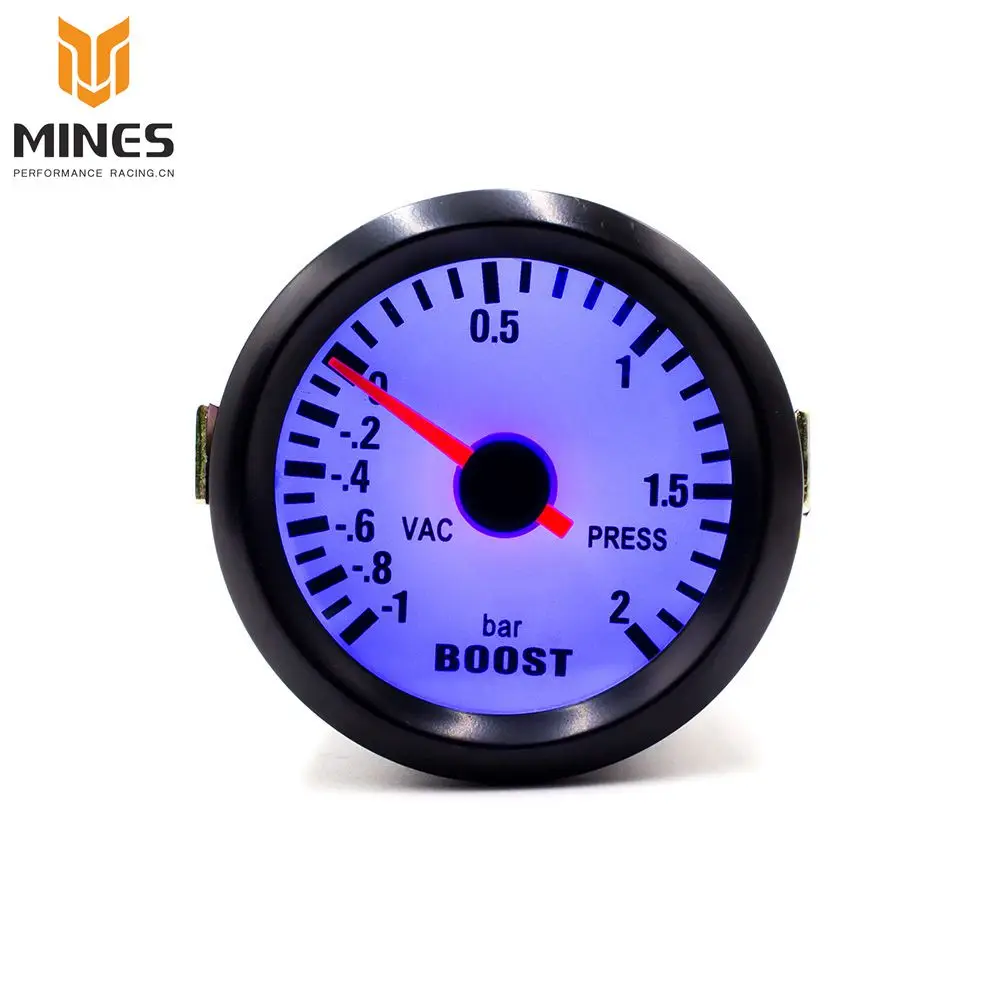 Bar Gauge 12 Bar Black 2 inch 52mm Boost Gauge kit for Car Motor Bar