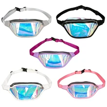 Лазерный Clear Fanny Pack для Для женщин летние Прозрачные Пляжные бум талии сумка поясная сумка