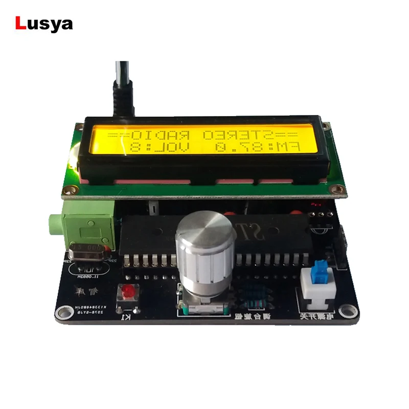 Плата радиоприемника STC89C52 + TDA5807 TDA2822 мини ручка цифровая FM стерео плата 89 108 МГц 5 в