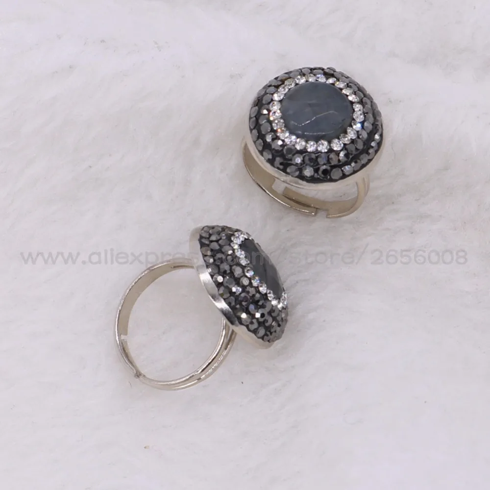 

Wholesale Stone rings Pave Faceted stone& rhinestone rings Party jewelry rings jewelry fashion for girl gift fashion 2222