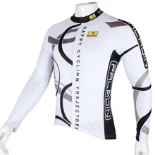 Новинка; ; круговой траектории узор Для мужчин полиэстер белый с длинным рукавом велосипед одежда Размеры S к 6XL