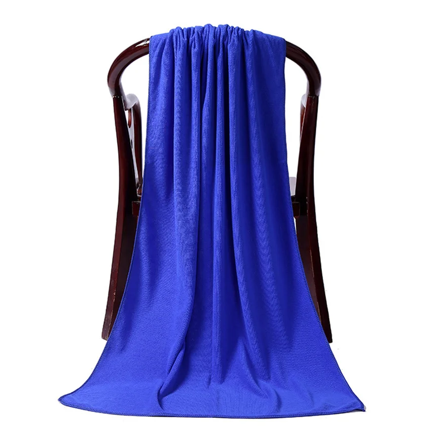 80*180 см микрофибра простое полотенце пляжное полотенце s весна/осень Плавательный Спа домашнее и красивое постельное полотенце s - Цвет: Синий