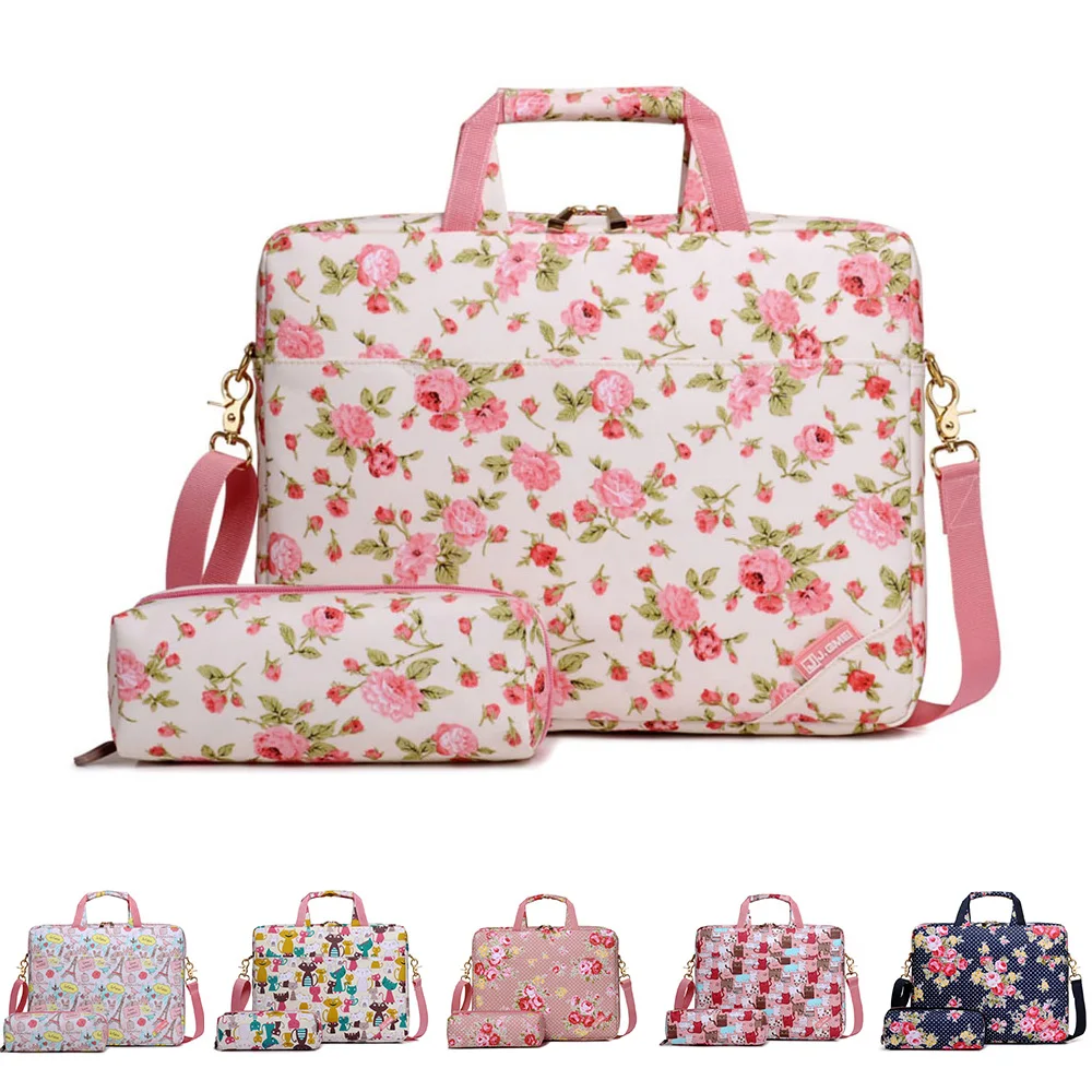 

Cute cartoon women waterproof computer bag 13.3"14"15"15.6 inch Notebook Shoulder Bags for Macbook Air HP/Dell/Lenovo/Acer Bag
