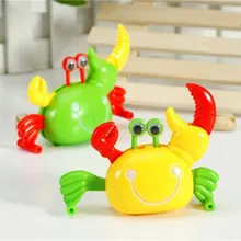 Прекрасный нежный Пластик в виде краба красочные часовой заводные игрушки для Для детей Классические Рано Образовательные Подарки