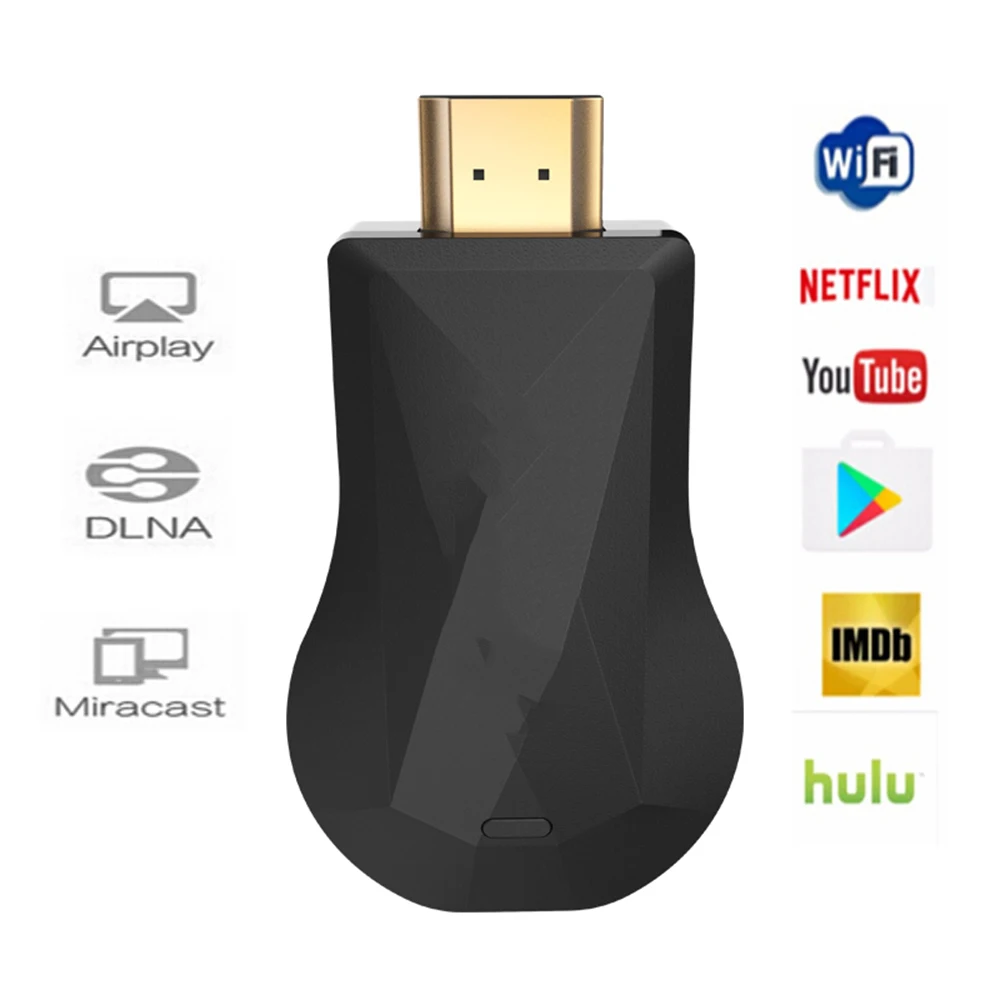 Для Google 2 хромовый Crome Cast Netflix YouTube HDMI WiFi Дисплей аппаратный ключ дублирования медиа стример беспроводной адаптер