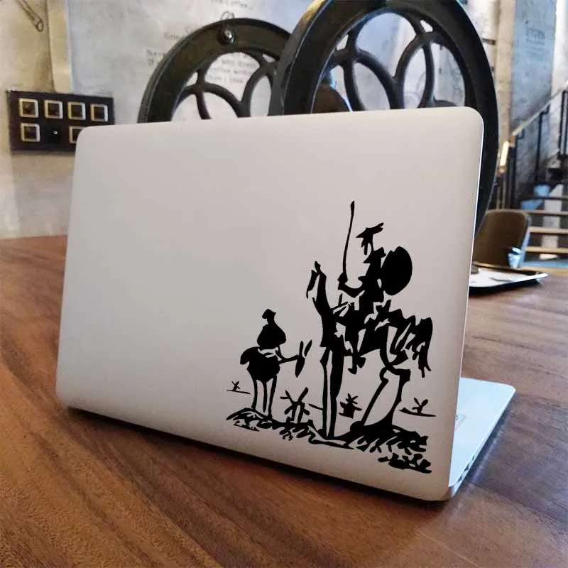 Don Quixote & Sancho Laptop Sticker for Apple MacBook Decal Pro Air Retina 11 12 13 14 15 inch HP Notebook Mac Book Skin Sticker
