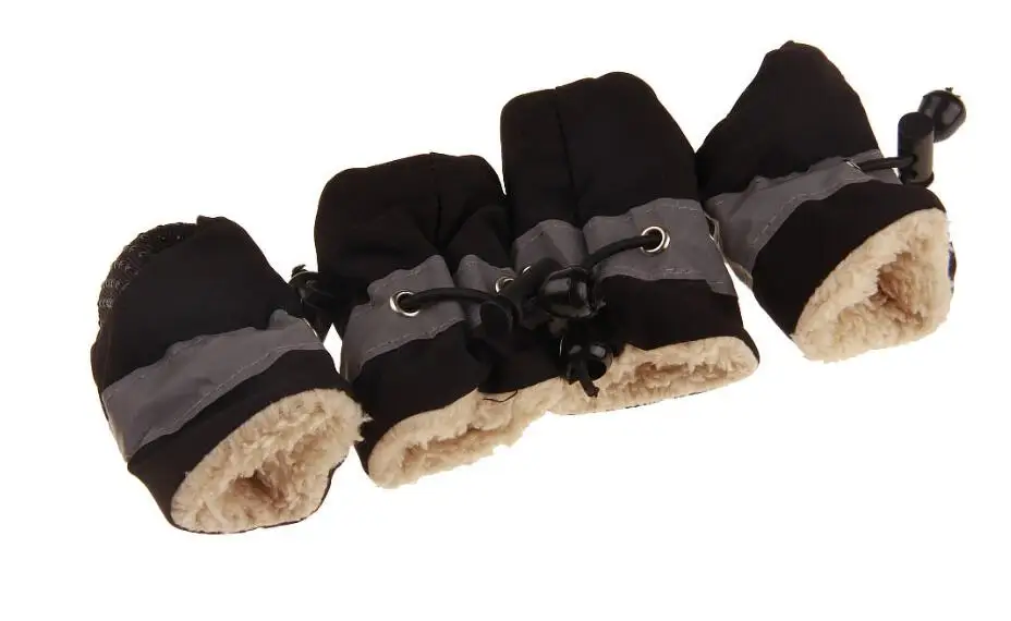 4 шт. Водонепроницаемая Обувь для собак Нескользящие сапоги Светоотражающие носки для дождя теплые кроссовки защита лап для маленьких щенков, кошек, собак