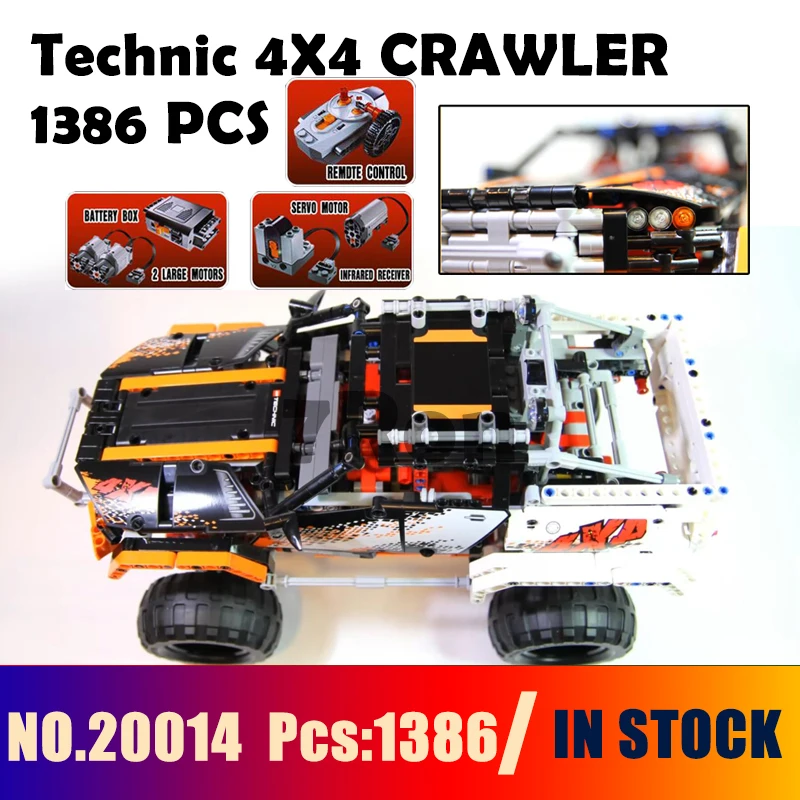 

Building Blocks 20014 Compatible With Lego 9398 Technic 4X4 CRAWLER toys hobbies Electric Motors Power Functions Model Bricks