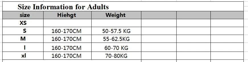 size women 1