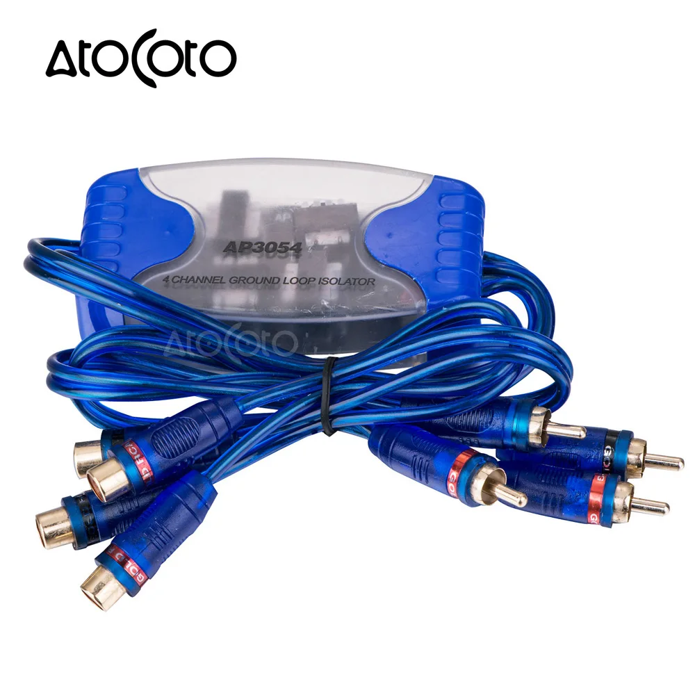 범용 4 채널 RCA 입력 출력 접지 루프 아이솔레이터 자동차 오디오 용 노이즈 필터 어댑터car universal