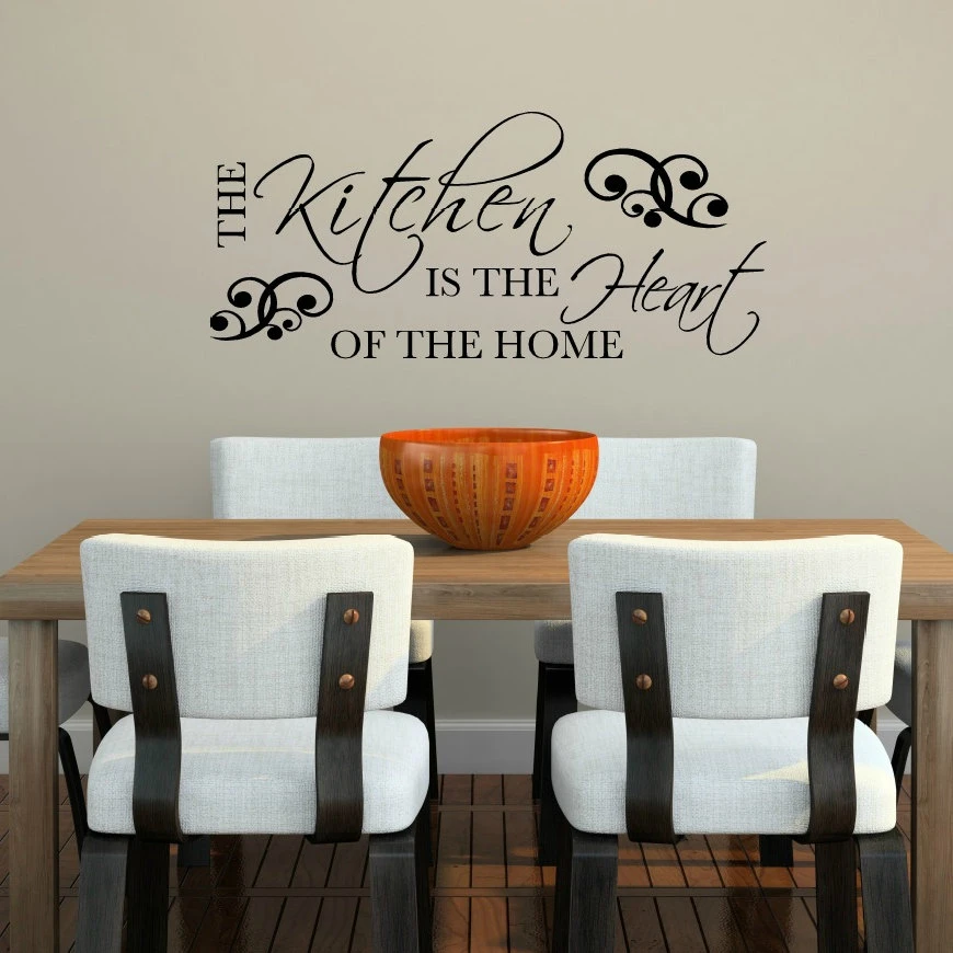 The Kitchen Is The Heart Of The Home Kitchen Environmentally Friendly Vinyl Decals Removable Wall Stickers For Kitchen K213 Stickers For Kitchen Wall Stickers For Kitchenwall Sticker Aliexpress