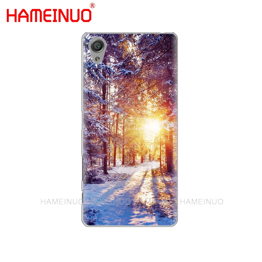 HAMEINUO Пейзаж Зима свет снежного покрова чехол для телефона для Sony Xperia Z2 Z3 Z4 Z5 Mini плюс aqua M4 M5 E4 E5 E6 C4 C5 - Цвет: 43520