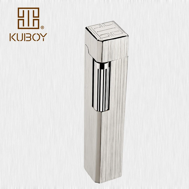 Высококачественная брендовая одежда KUBOY газовая зажигалка белый матовый Никель