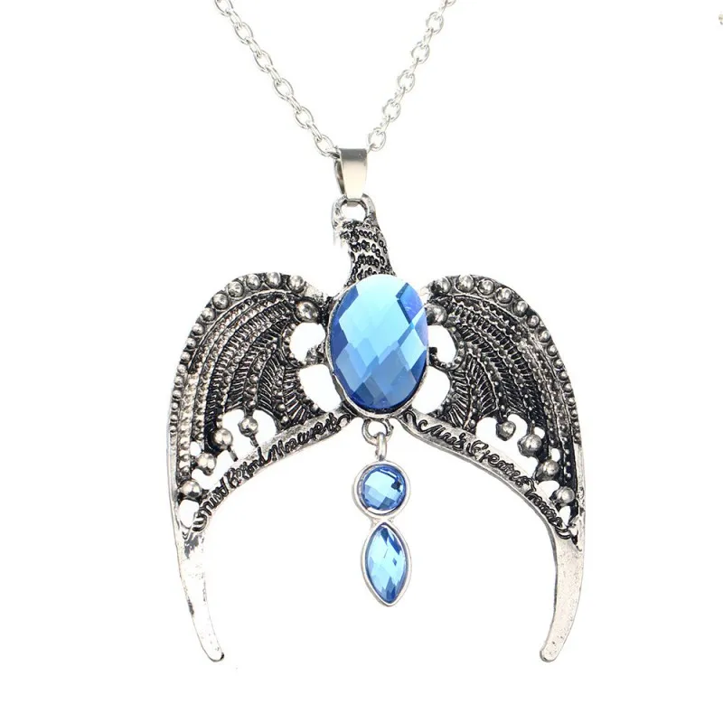 

Fashion Jewelry Vintage Charm HP Ravenclaw Eagle Crown Pendant Necklace For Men And Women 4ND150
