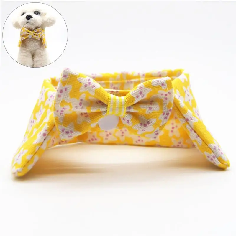 1pc Cotton Dog Bandana Pet Cat Kitten Collar Puppy Scarf Neckerchief Small Medium Dog Collars Pet Tie Accessories Chihuahua