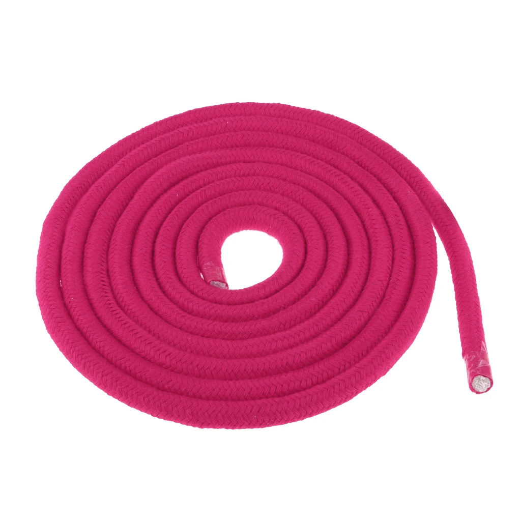 Gymnastics Rope Solid Color Cotton Rope with 4 Pcs Rhythmic Gymnastics Ribbon for Artistic Gymnastics Training