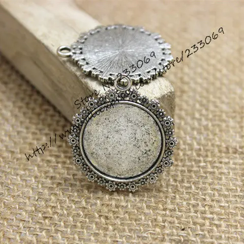 

20pcs/lot Vintage Metal Round Cabochon Settings 28*32mm (Fit 20mm Dia) Antique Bronze Jewelry Blanks Fit Pendant Making 0153