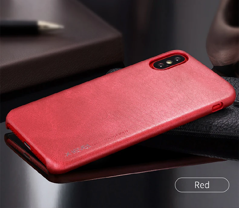 X-Level Luxury Leather Case For iPhone XSXS Max XR Original Ultra Thin iPhone X Back Cover Business Vintage Case For Apple 10  (15)