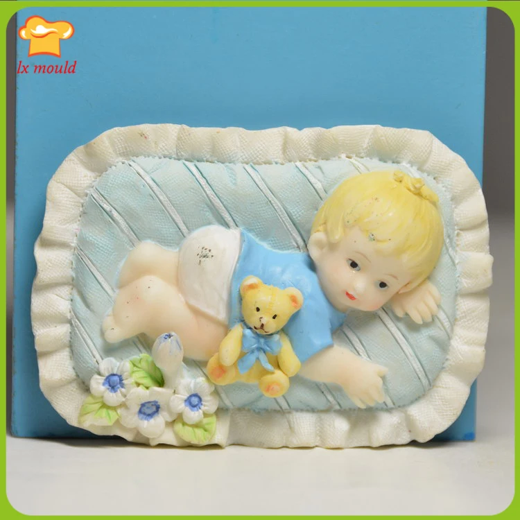 

2016 Exclusive new Infant Angel silicone mold three-dimensional baby kids sugar cake tool DIY soft handmade soap