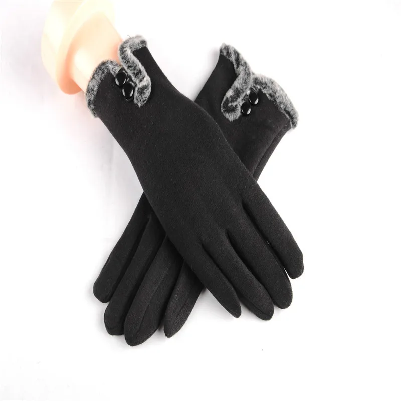 M MISM зимние элегантные с бантом Guantes модные плюшевые перчатки с бантом для девочек Luvas толстые теплые кашемировые женские митенки, перчатки